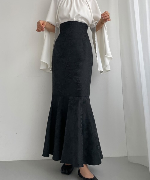 「Louere」 ロングスカート MEDIUM アイボリー レディース_画像4