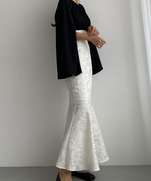 「Louere」 ロングスカート MEDIUM アイボリー レディース_画像9