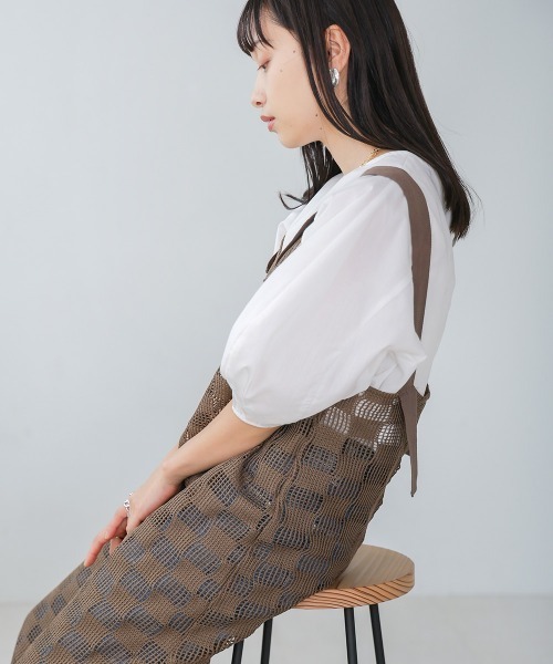 「Bab」 7分袖ブラウス M グリーン レディース