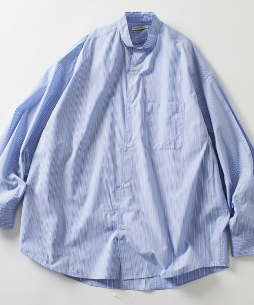 シャツ 限定展開 Relax Fit リラックスフィット バンドカラー シャツ メンズ | FREAK'S STORE | 21