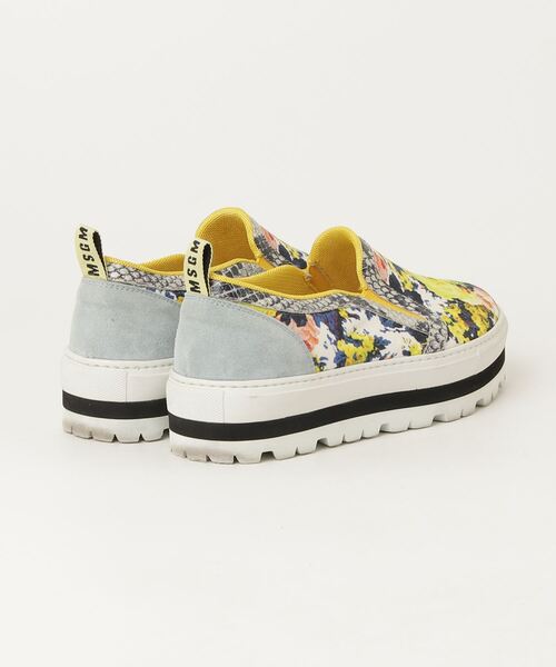 MSGM 「MSGM」 花柄スリッポン 36 イエロー レディース MSGM 「MSGM」 花柄スリッポン 36 イエロー レディース