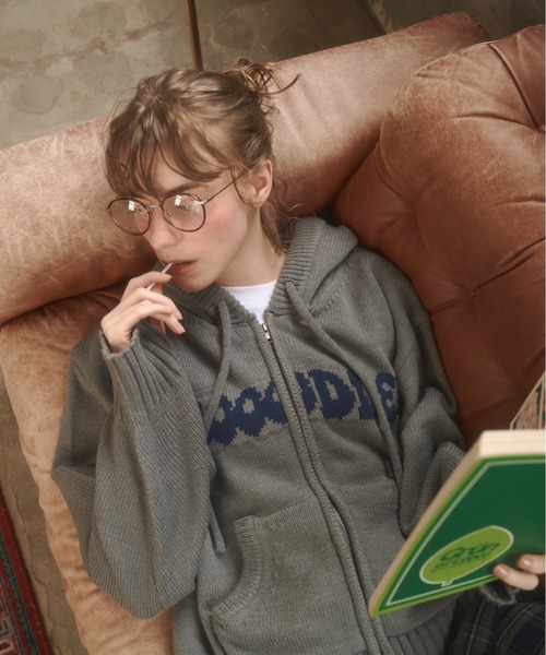 Zooodle パーカー Logo knit hoodie - ロゴニットフーディー - メンズ