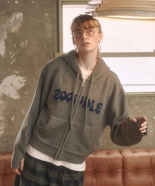 Zooodle パーカー Logo knit hoodie - ロゴニットフーディー - メンズ