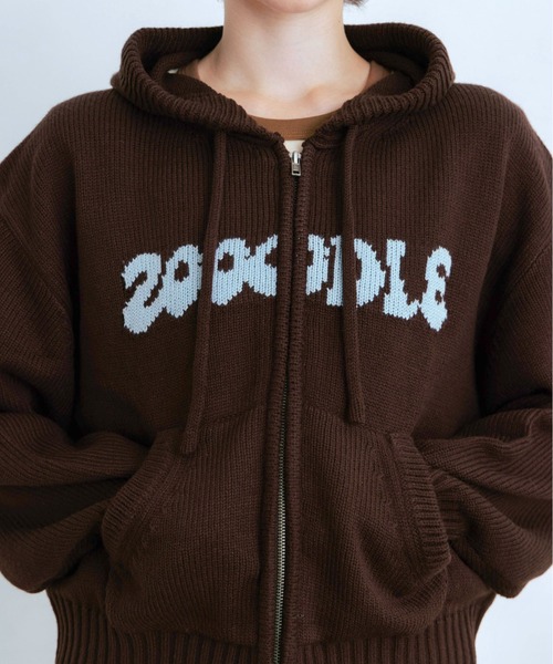 Zooodle パーカー Logo knit hoodie - ロゴニットフーディー - メンズ