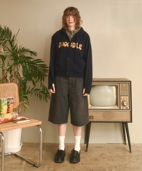 Zooodle パーカー Logo knit hoodie - ロゴニットフーディー - メンズ