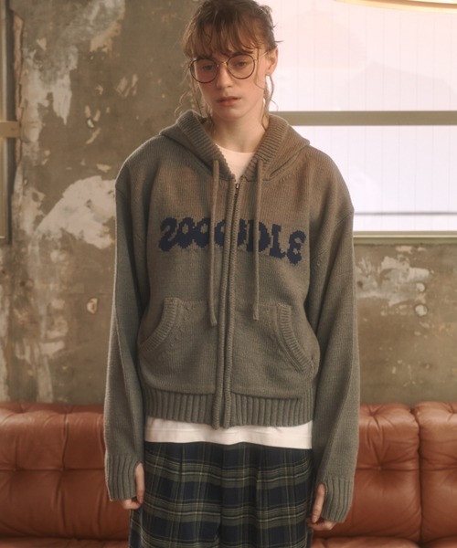 Zooodle パーカー Logo knit hoodie - ロゴニットフーディー - メンズ