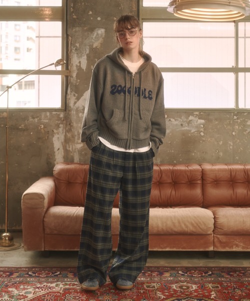 zoodle ニットロゴフーディ Logo knit hoodie - ロゴニットフーディー -（パーカー）｜Zooodle
