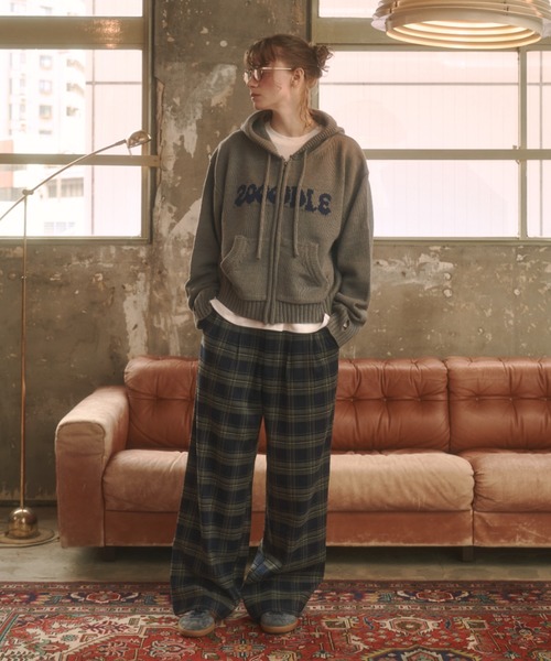 Zooodle パーカー Logo knit hoodie - ロゴニットフーディー - メンズ 