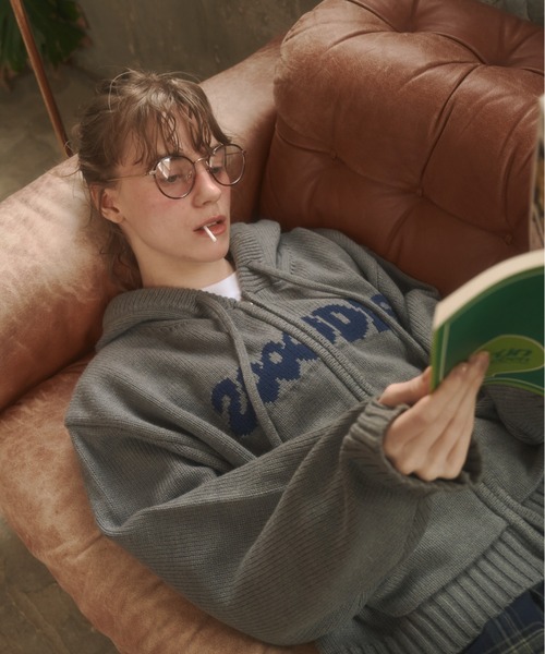 Zooodle パーカー Logo knit hoodie - ロゴニットフーディー - メンズ