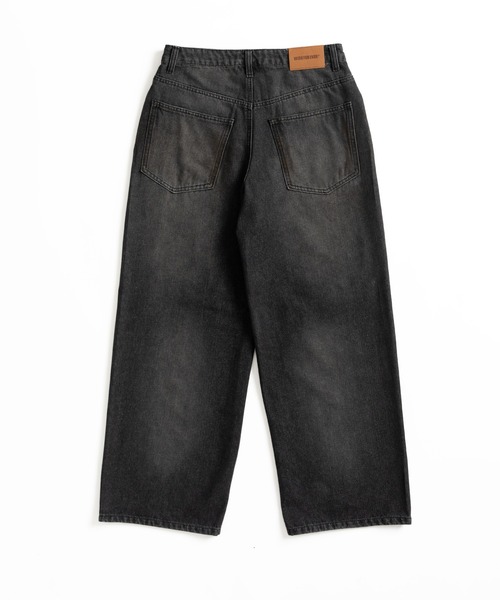 「WISH FOR EVER」 ダメージ加工デニムパンツ MEDIUM ブラック メンズ