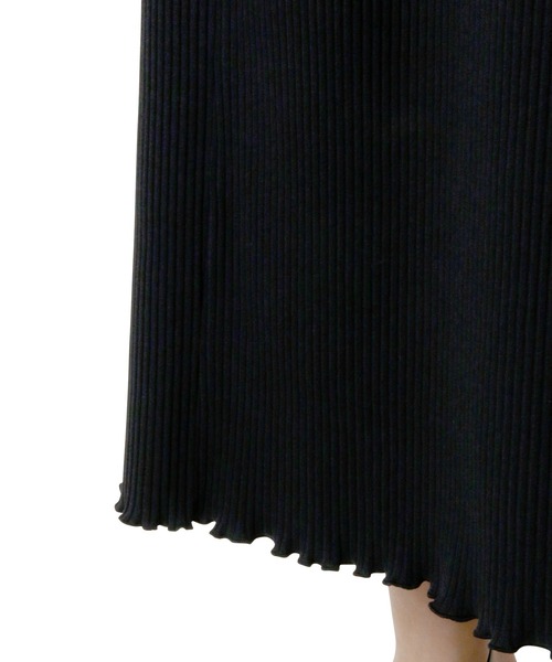 LE CIEL BLEU（ルシェルブルー） 長袖ワンピース 36 ブラック