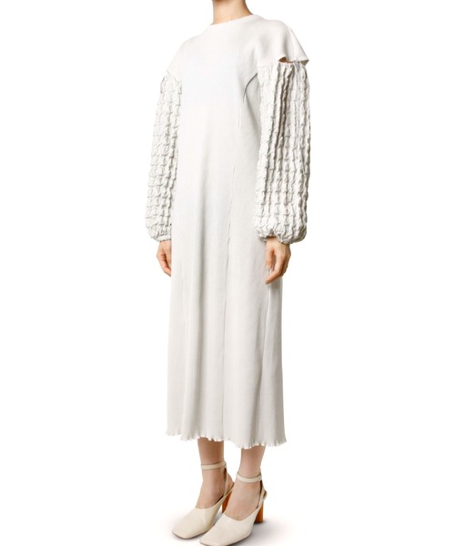 LE CIEL BLEU（ルシェルブルー） 長袖ワンピース 36 ブラック