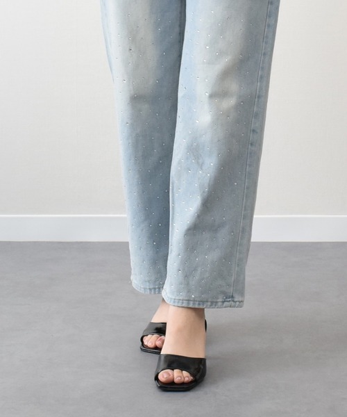 「CARRANO」 ミュール 37 レッド レディース_画像8