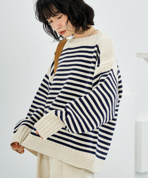 アットラスト ガンジーニット 38 FREAK'S STORE（フリークスストア） ニット セーター ウール混