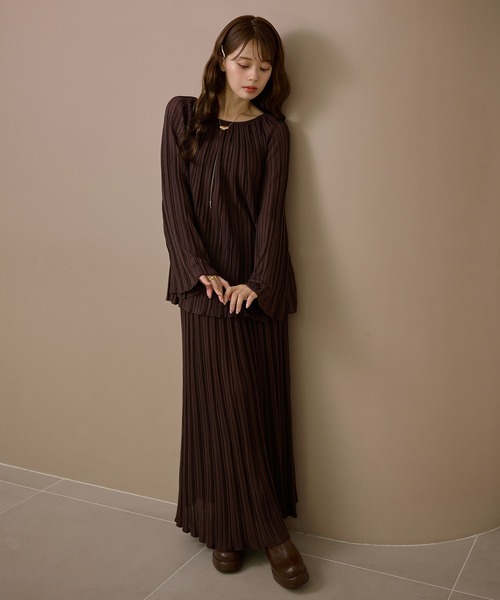セットアップ pleats bell sleeve knit set up /プリーツベルスリーブニットセットアップ レディース | ブランド登録なし | 06