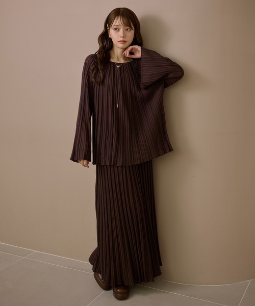 セットアップ pleats bell sleeve knit set up /プリーツベルスリーブニットセットアップ レディース | ブランド登録なし | 08