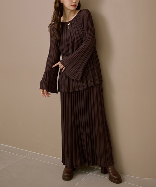 セットアップ pleats bell sleeve knit set up /プリーツベルスリーブニットセットアップ レディース | ブランド登録なし | 09
