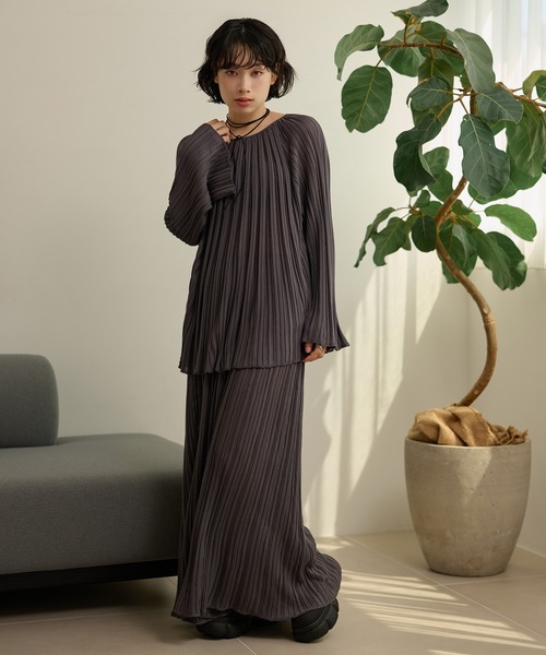 セットアップ pleats bell sleeve knit set up /プリーツベルスリーブニットセットアップ レディース | ブランド登録なし | 17
