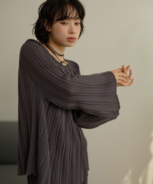セットアップ pleats bell sleeve knit set up /プリーツベルスリーブニットセットアップ レディース | ブランド登録なし | 18