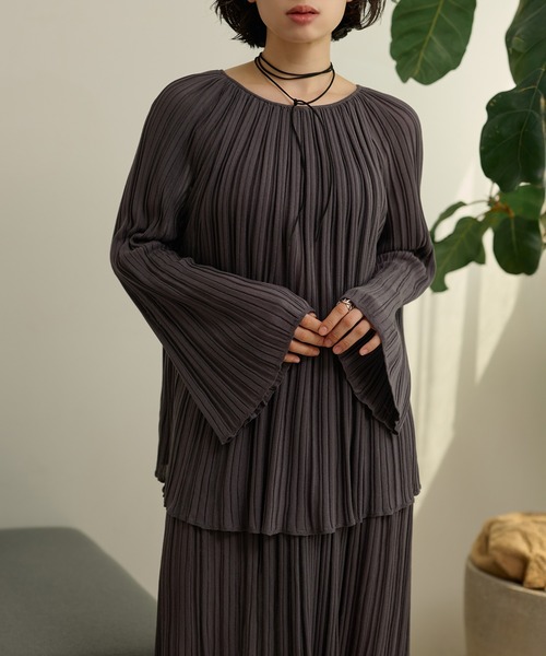 セットアップ pleats bell sleeve knit set up /プリーツベルスリーブニットセットアップ レディース | ブランド登録なし | 21