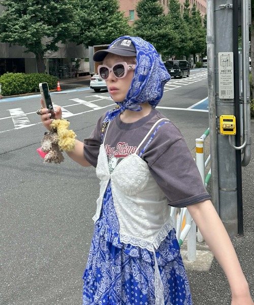 Alley Tokyo コルセット切替コットンレースキャミ レディース