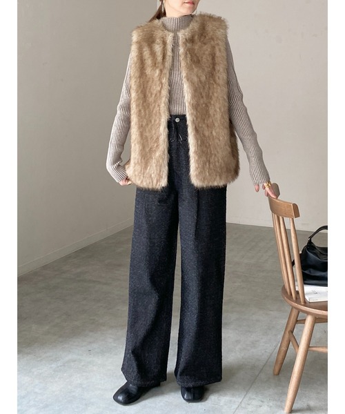 She's Closet ニット セーター 配色指穴サムホール長袖ハイネック