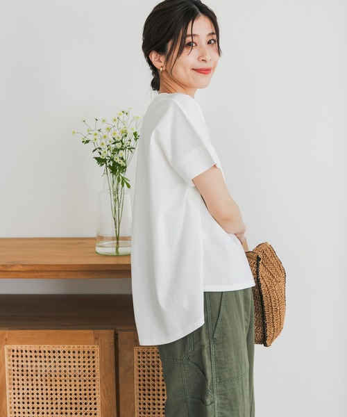 [URBAN RESEARCH DOORS] трикотаж с коротким рукавом MEDIUM темно-синий женский 