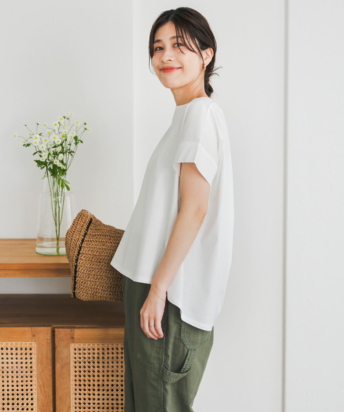 [URBAN RESEARCH DOORS] трикотаж с коротким рукавом MEDIUM темно-синий женский 