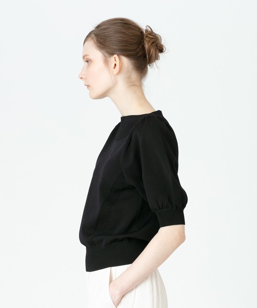 「LOULOU WILLOUGHBY」 半袖ニット 2 オフホワイト レディース_画像2