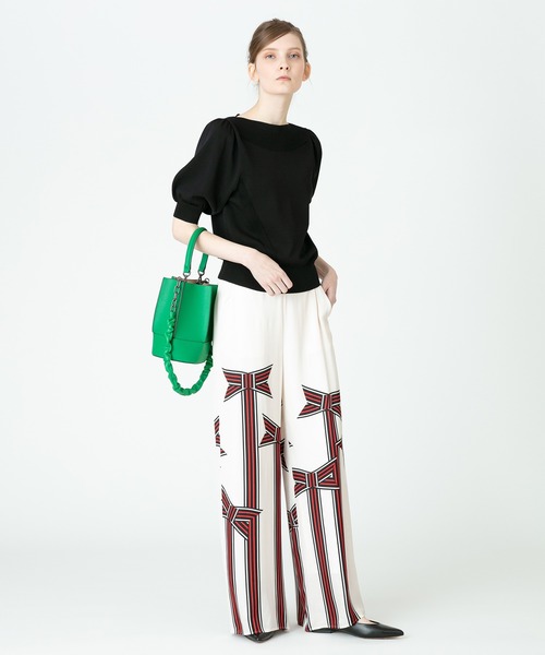 「LOULOU WILLOUGHBY」 半袖ニット 2 オフホワイト レディース_画像5