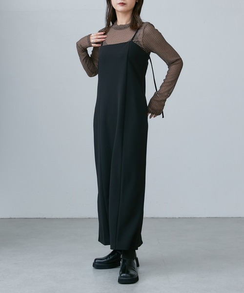 「Lui's」 キャミソールワンピース FREE ネイビー レディース_画像3