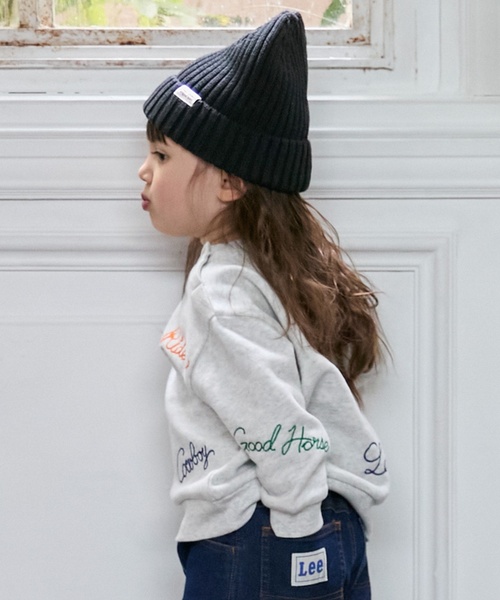 petit main トレーナー 「Lee」ロゴ刺繍トレーナー キッズ 子供服