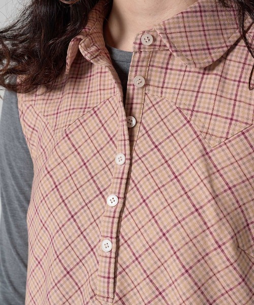 「TINA：JOJUN」 ノースリーブワンピース M ピンクベージュ レディース_画像9