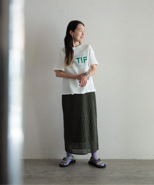 「FIL DE FER」 半袖Tシャツ FREE ホワイト レディース_画像2