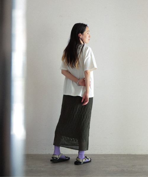 「FIL DE FER」 半袖Tシャツ FREE ホワイト レディース_画像4