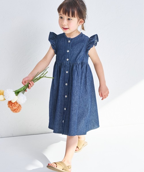 「pairmanon」 「KIDS」半袖ワンピース 100 ブルー キッズ_画像8