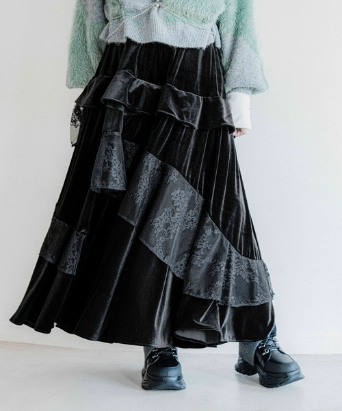 HARE（ハレ） スカート ランダムフリルスリットスカート(HARE