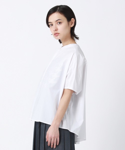 「ZUCCa」 半袖ブラウス M size ホワイト レディース