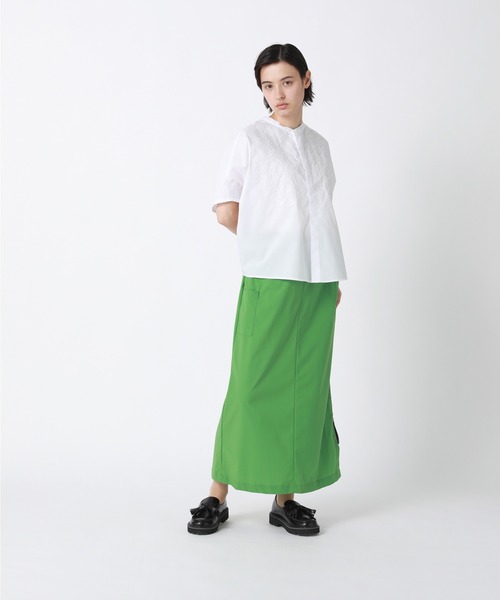 「ZUCCa」 半袖ブラウス M size ホワイト レディース