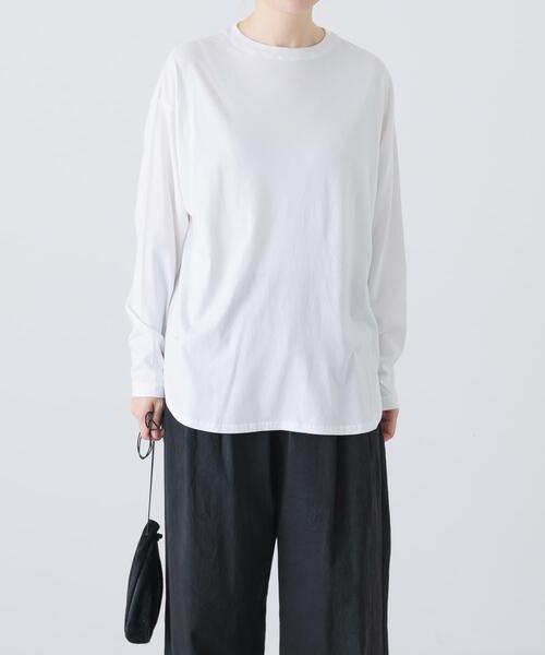 完売品【新品タグ付き】かぐれ コットン クルーネックカットソー かぐれ tシャツ コットンクルーネックカットソー レディース