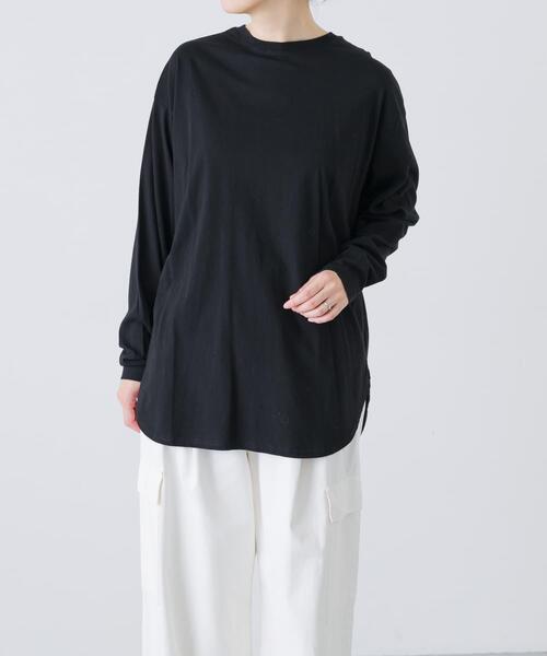 完売品【新品タグ付き】かぐれ コットン クルーネックカットソー かぐれ tシャツ コットンクルーネックカットソー レディース