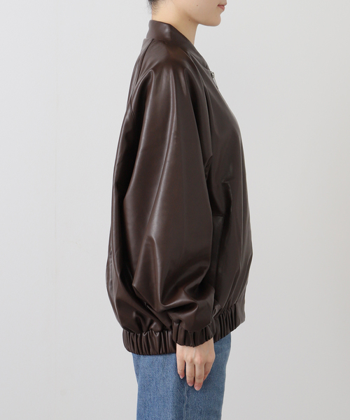 IENA フェイクレザーブルゾン SLOBE IENA（スローブイエナ） レザージャケット ライダース 「WEB限定