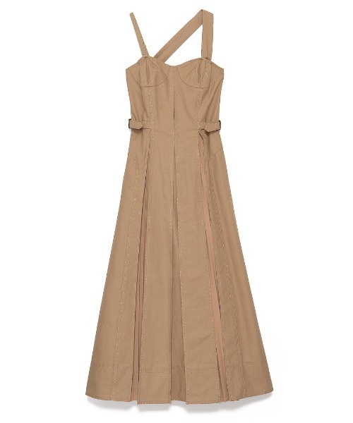 「CASA FLINE」 キャミソールワンピース FREE ベージュ レディース_画像4