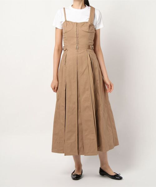 「CASA FLINE」 キャミソールワンピース FREE ベージュ レディース_画像5