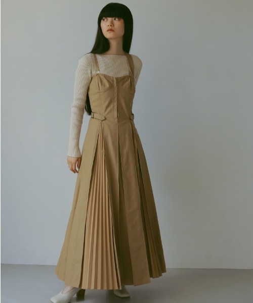 「CASA FLINE」 キャミソールワンピース FREE ベージュ レディース_画像6