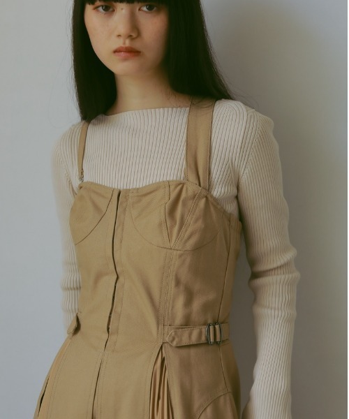 「CASA FLINE」 キャミソールワンピース FREE ベージュ レディース_画像8