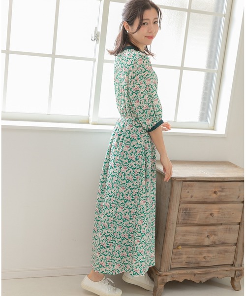 「PREFERIR」 半袖ワンピース MEDIUM ネイビー レディース_画像5