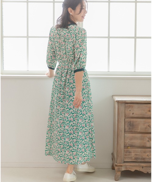 「PREFERIR」 半袖ワンピース MEDIUM ネイビー レディース_画像7