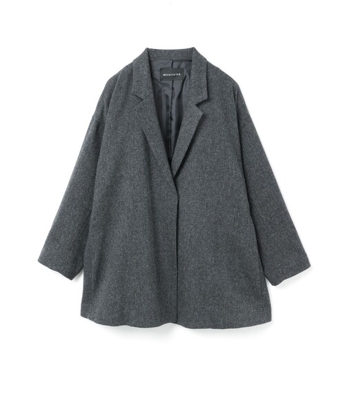 未使用 ミズイロインド　テーラード シャツ ジャケット チャコールグレー フリー mizuiroind（ミズイロインド）の「mizuiro ind テーラードシャツ