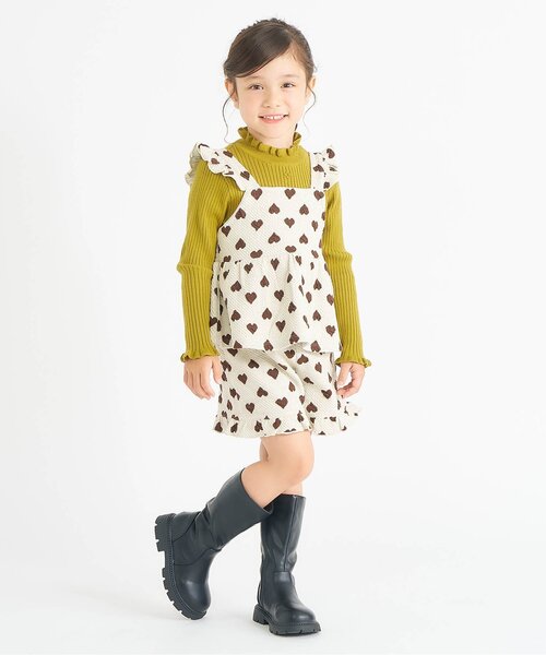 セットアップ 「ジュニア対応」ハート・フラワージャガードビスチェ＆フリルショートパンツセット キッズ 子供服 女の子 | apres les cours | 04